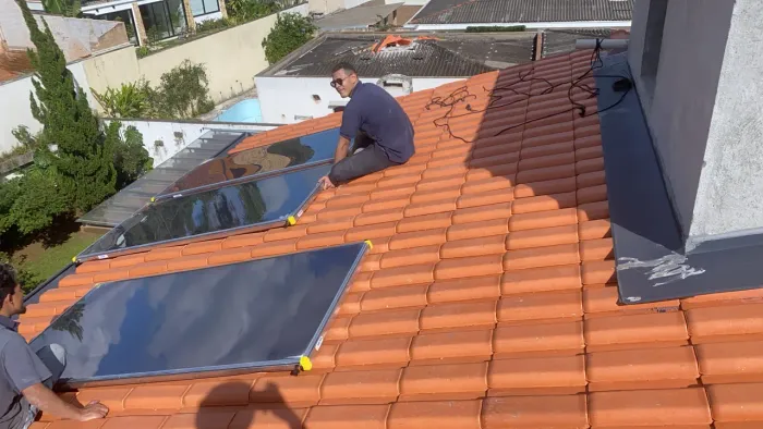 Placa de aquecimento solar nova 2 x 1 seletiva em cobre 