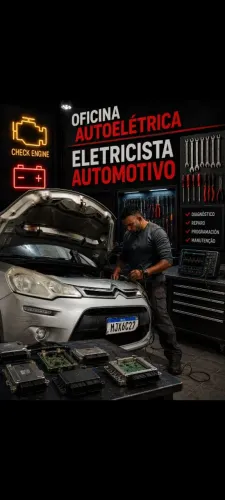 Oficina autoeletrica mecanico eletricista Automotivo diagnóstico socorro reparos rápidos