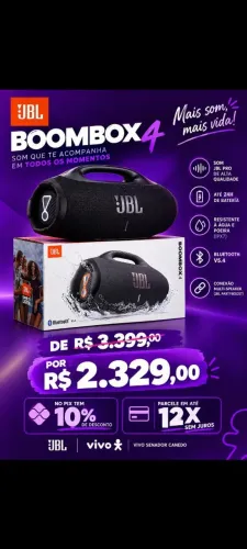 Caixa de som bombox 