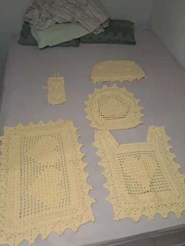 Conjunto de banheiro em Croché de Alta qualidade