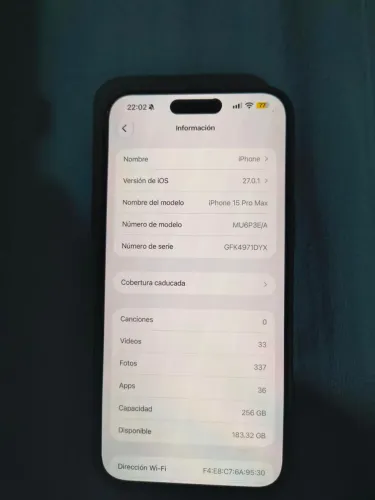En venta iPhone 15 pro Max