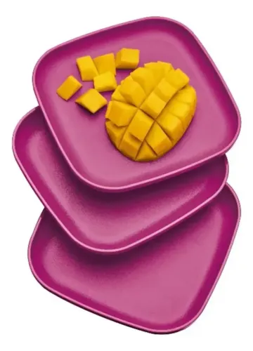 Prato Decorativo 4 Tupperware Polietileno Cores