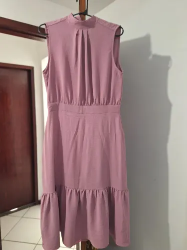 Vestido midi rosé P
