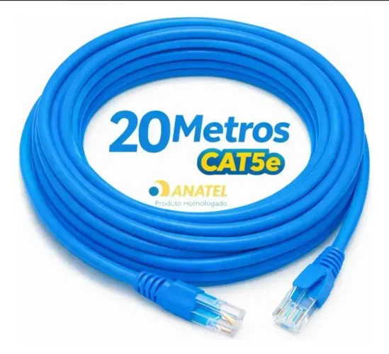 Cabo de Rede Categoria 5e RJ45 de 20m para Internet da Boyu Cell