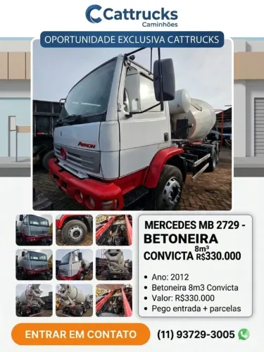 MERCEDES MB 2729 -BETONEIRA 8m³ CONVICTA