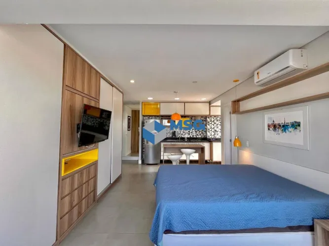 Studio Mobiliado com Ar-condicionado Próximo a Avenida Paulista