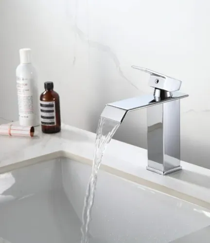Torneira Misturador Monocomando Cascata Baixa Cromada High-End
