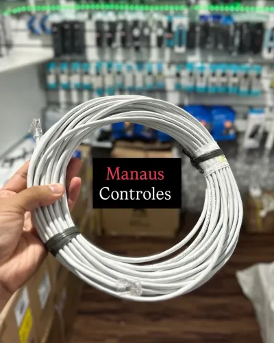 Cabo de Rede Internet 20 Metros Branco - Até 1 Giga de Internet 