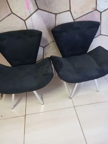 Poltronas decorativas preta novas (par)