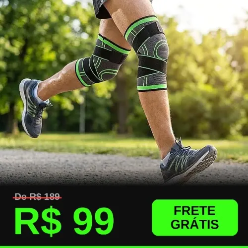 Joelheira Esportiva Ajustável com Cintas | Frete Grátis + Garantia