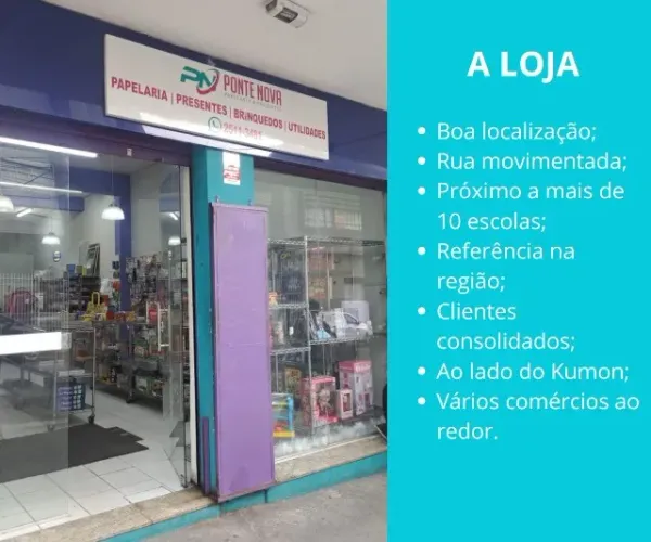 Passo Ponto Papelaria Bairro Floresta 75m²