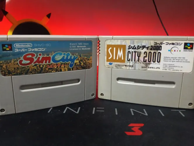 Duologia Sim City e Sim City 2000 Cartucho Original Fita Super Nintendo Famicon SNES SFC
