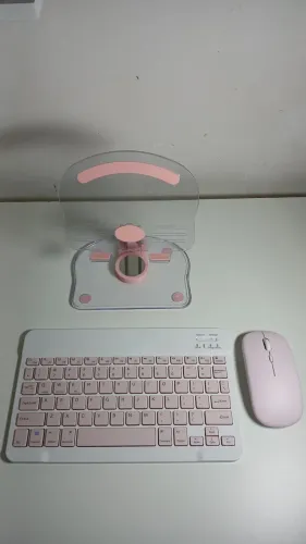 Teclado, mouse e suporte