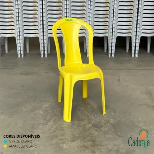 Cadeira Plástica Amarela Clara