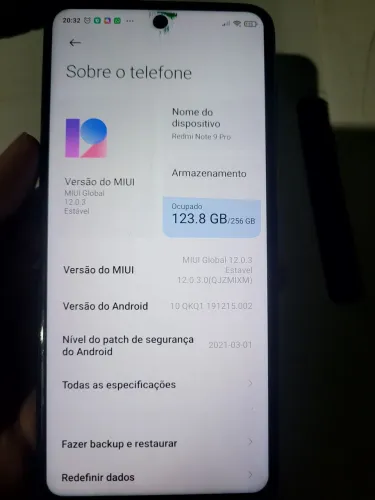 Redmi Note 9 Pro Azul Cromado (Muito Conservado)