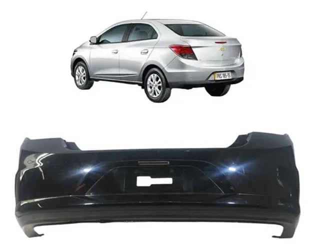 Parachoque Traseiro Chevrolet Prisma 2013 A 2019 C/ Detalhe