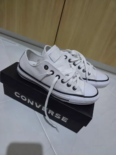 All star Branco Couro 35