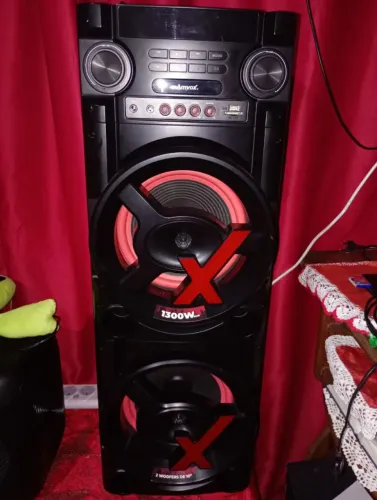 Caixa de som Amvox torre Aca 1300w