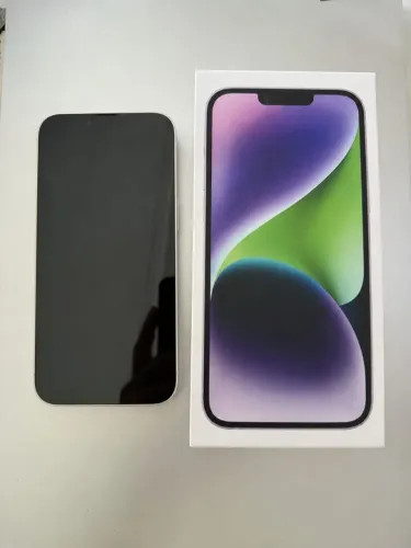 iPhone 14 256 GB + Carregador + capa + película e acessorios