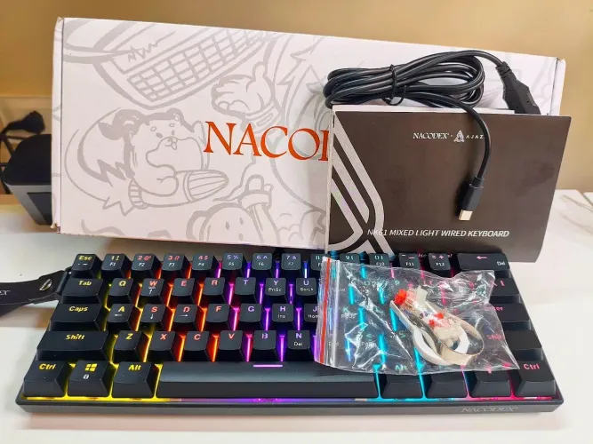 Teclado Mecânico AJAZZ NK61 - LACRADO - PROMOÇÃO!!