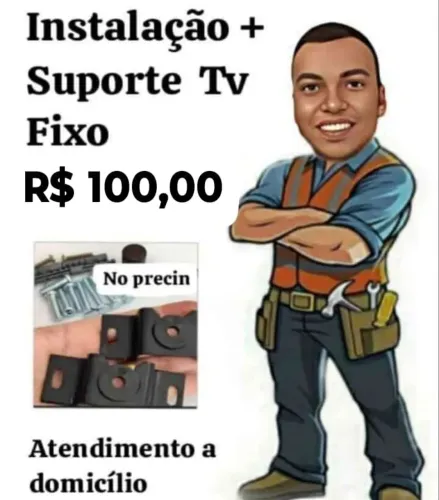 Instalação de suporte tv