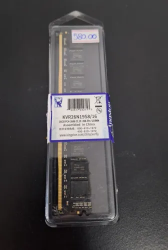 Memória RAM ValueRAM 16GB 1 Kingston KVR26N19S8/16 NOVO
