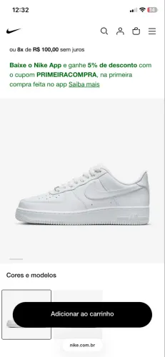 AIR FORCE BRANCO - ORIGINAL
