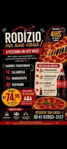 JÁ PENSOU UM RODÍZIO DE PIZZA NA SUA CASA?
