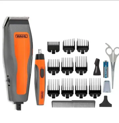 Máquina de cortar cabelo Wahl + kit com 8 pentes 