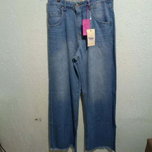 Calça jeans wide-leg 