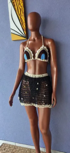Conjunto mar crochê 