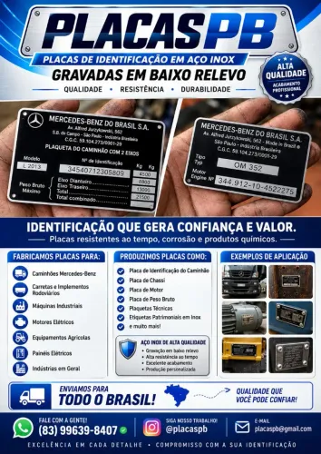 Fazemos Plaquetas de metal