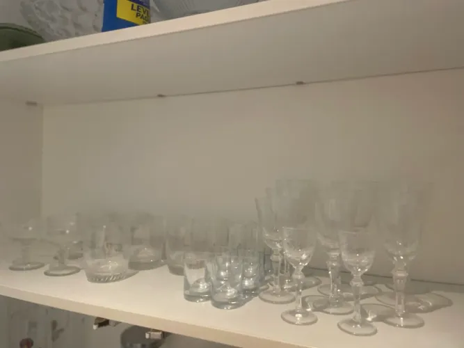 Várias taças diversas de cristal antigas 