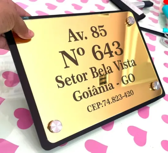 Placas de endereço rapido Goiânia