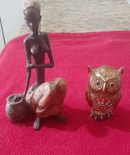 ESCULTURA AFRICANA e CORUJA