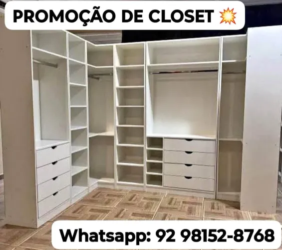 Closet MDF  em L completo 