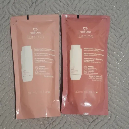 Refil shampoo e condicionador cabelo liso