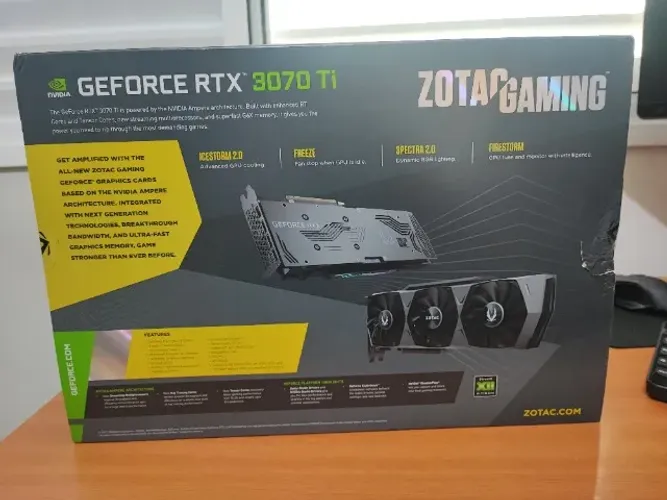 Placa de vídeo RTX 3070 Ti Zotac Trinity 8GB GDDR6X - Triple Fan - Ray Tracing - DLSS