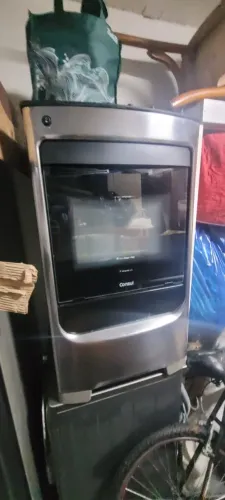 Fogão 4 Bocas Consul Mesa de Vidro Cor Inox- 110v (os acessórios estão dentro)
