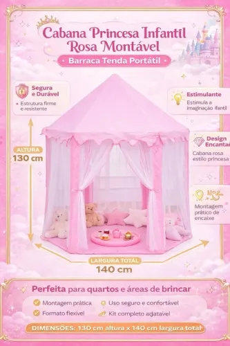 Tenda infantil princesa