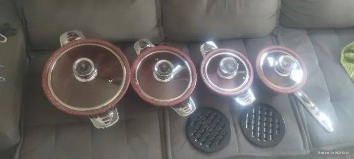Jogo de panelas aço inox Genebra