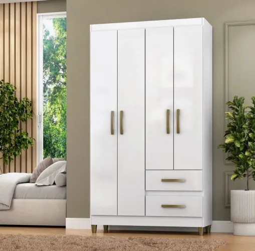 Guarda Roupas 4 portas Lisboa Felicci / 3 cores disponíveis / pague na entrega