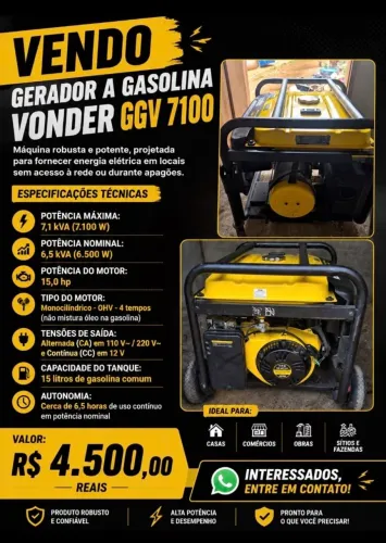 GERADOR A GASOLINA