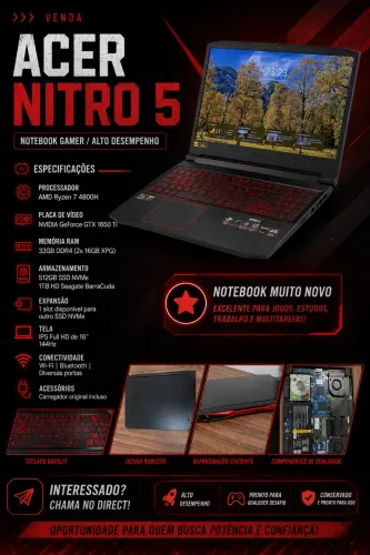 Notebook Gamer Acer Nitro 5