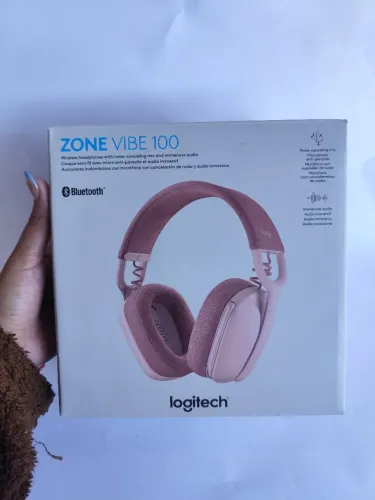 Headset Logitech zone vibe 100 Rosa