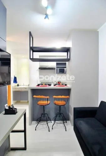 Studio decorado, pronto para morar no Bairro Jardim em Santo André