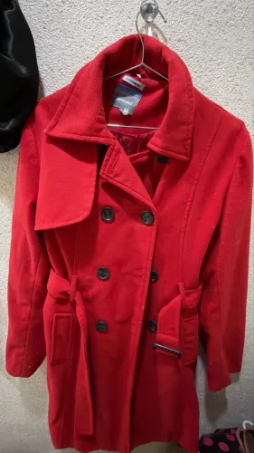 Sobretudo Vermelho tamanho G veste até 48