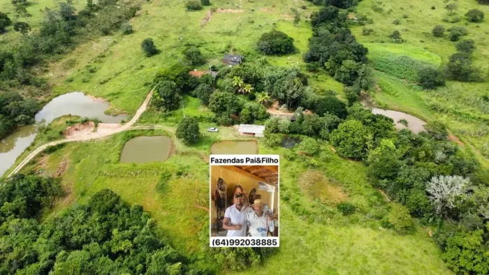 sitio no município de rio quente 10 alqueires rica em água