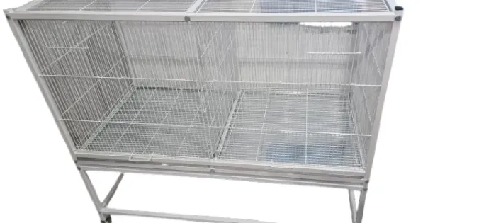Viveiro Grande p/Aves 1,23m x 62cm x 67cm c/ Rodinhas e Divisória criatório ring neck outr