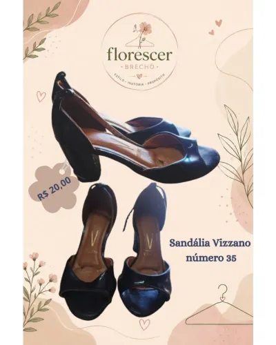 Sandália salto Vizzano número 35